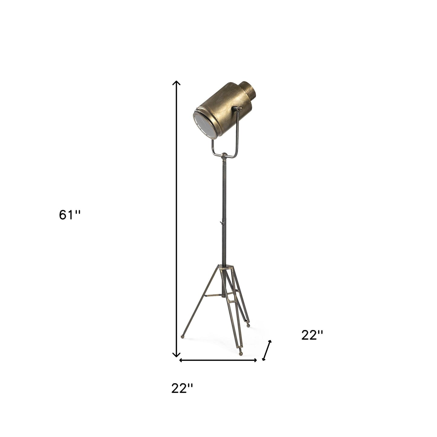 61" Gold Movie Set Floor Lamp