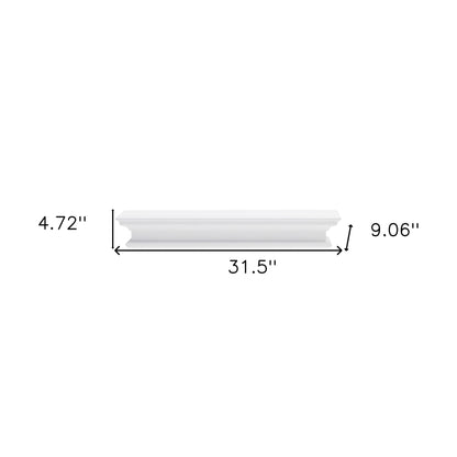 32" Classic White Floating Wall Shelf