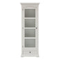 Traditional White and Glass Door Storage Cabinet