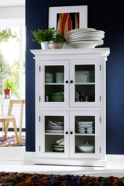 Classic White Two Level Storage Cabinet