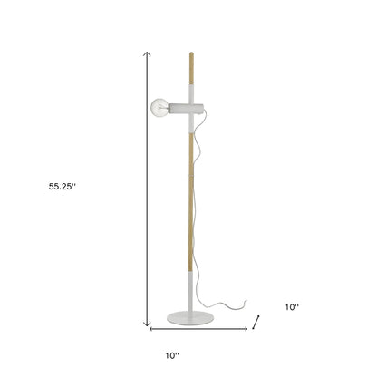 55" Natural Reading Floor Lamp