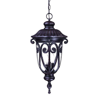 Naples 3-Light Marbelized Mahogany Hanging Light