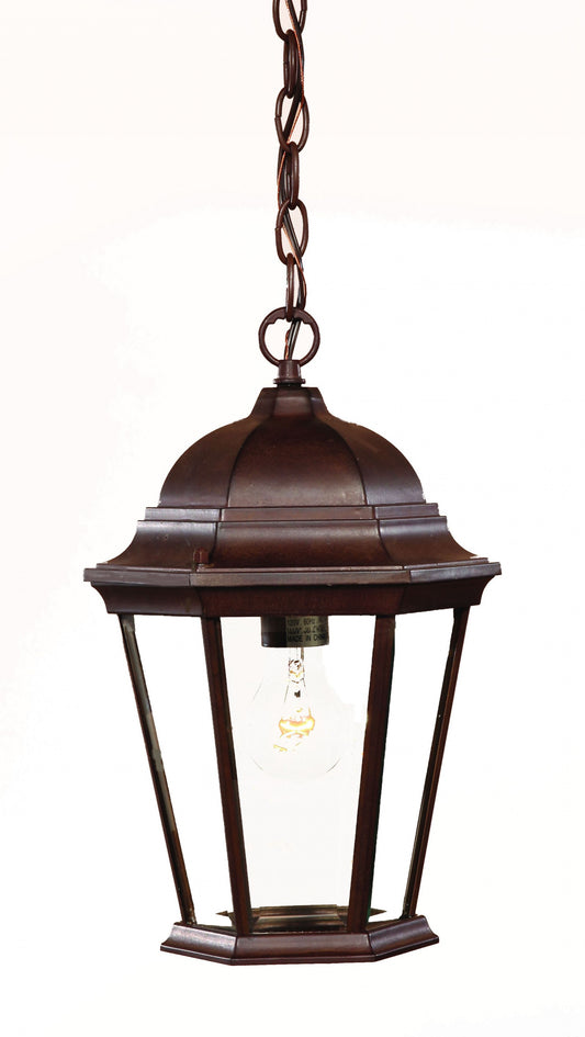 Brown Lantern Beveled Metal Dimmable Chandelier With Clear Shades