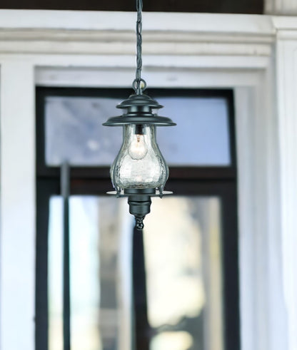 Matte Black Oil Lantern Hanging Light