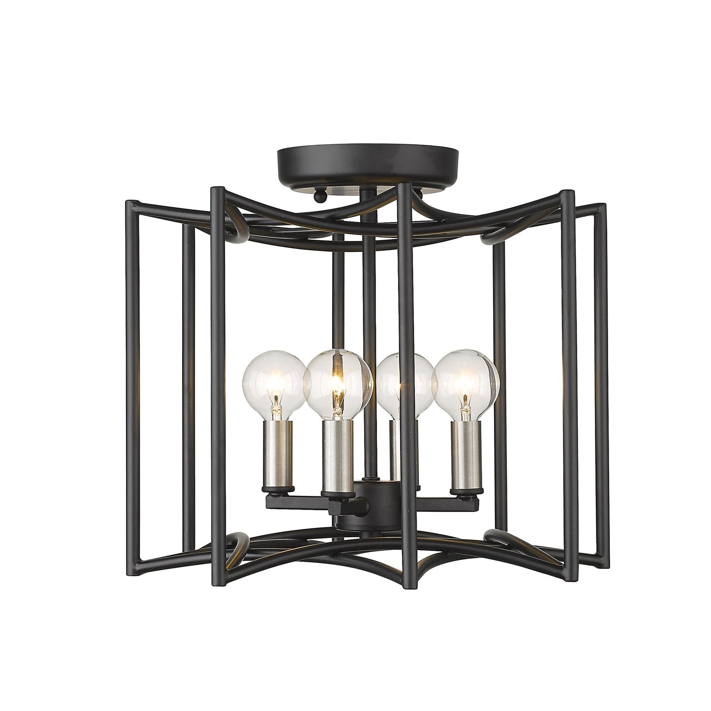 Rhian 4-Light Matte Black Pendant