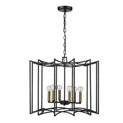 Rhian 8-Light Matte Black Pendant