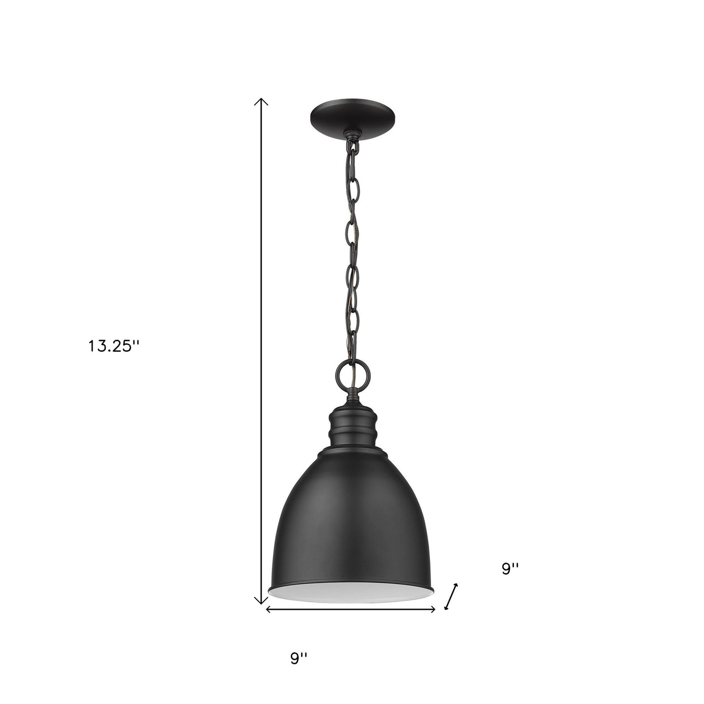 Minimalist Black Metal Pendant Hanging Light