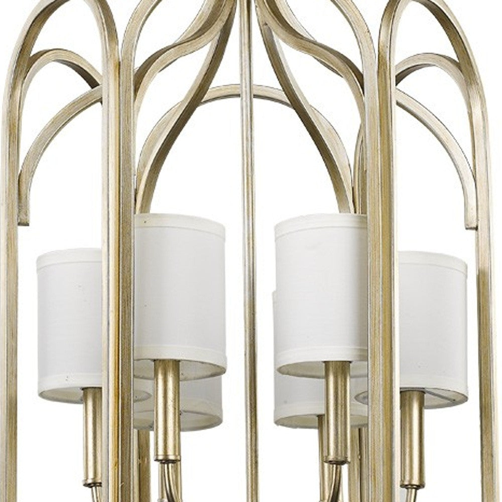 Ellie 6-Light Washed Gold Foyer Pendant