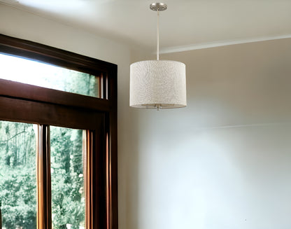 Daria 3-Light Washed Gold Pendant With Washed Gold And White Drum Shade