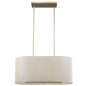 Daria 6-Light Washed Gold Island Pendant With Washed Gold And White Shade