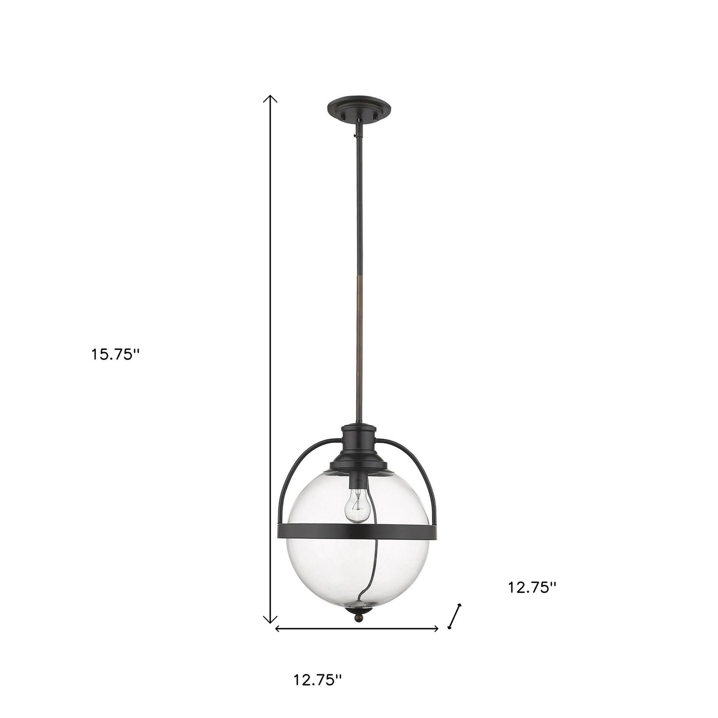 Kassian 1-Light Oil-Rubbed Bronze Pendant