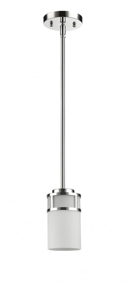 Silver Minimalist Cylindrical Hanging Light