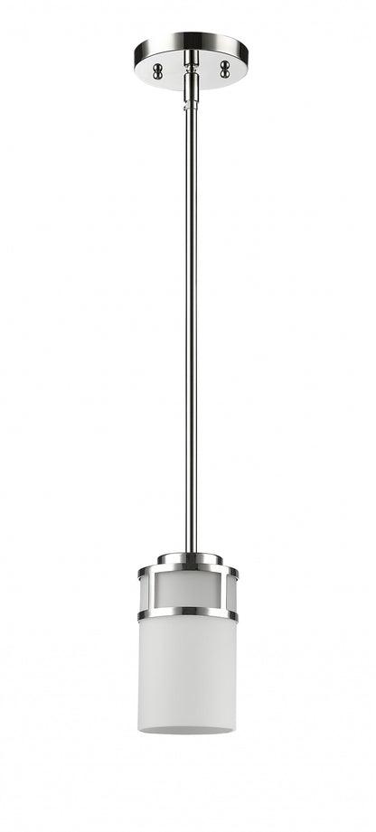 Silver Minimalist Cylindrical Hanging Light