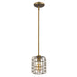 Brushed Gold Metal Cage Hanging Light