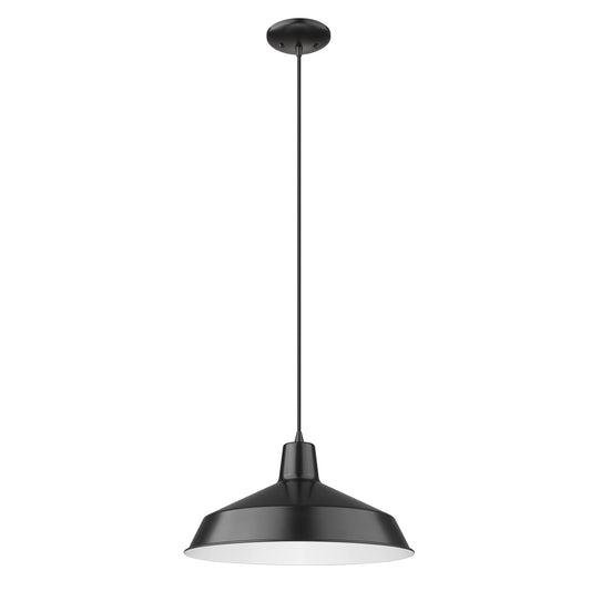 Industrial Matte Black Hanging Light