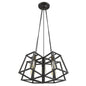 Bronze Lantern Five Light Metal Dimmable Chandelier