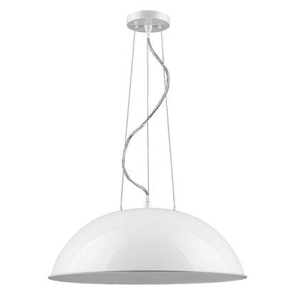 Layla 1-Light White Bowl Pendant