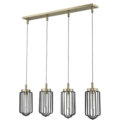 Reece 4-Light Aged Brass Island Pendant