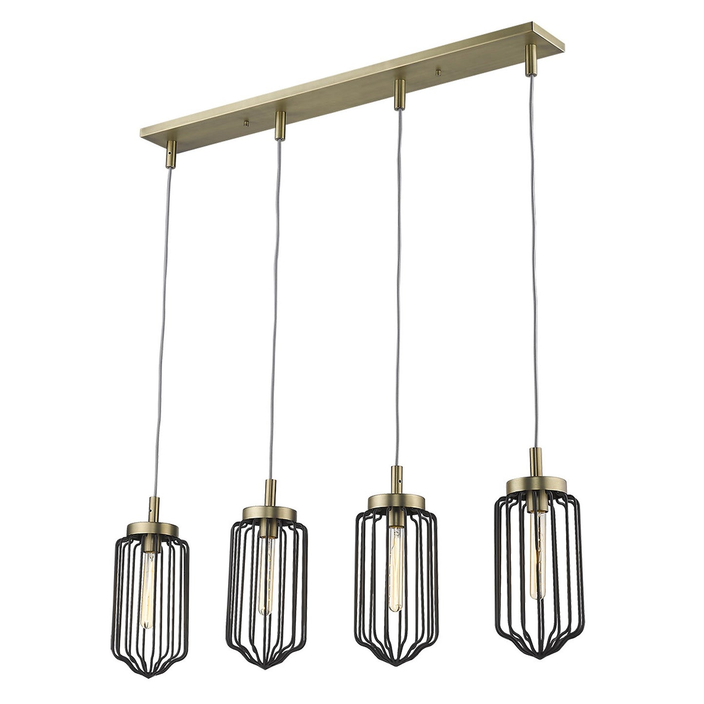 Reece 4-Light Aged Brass Island Pendant