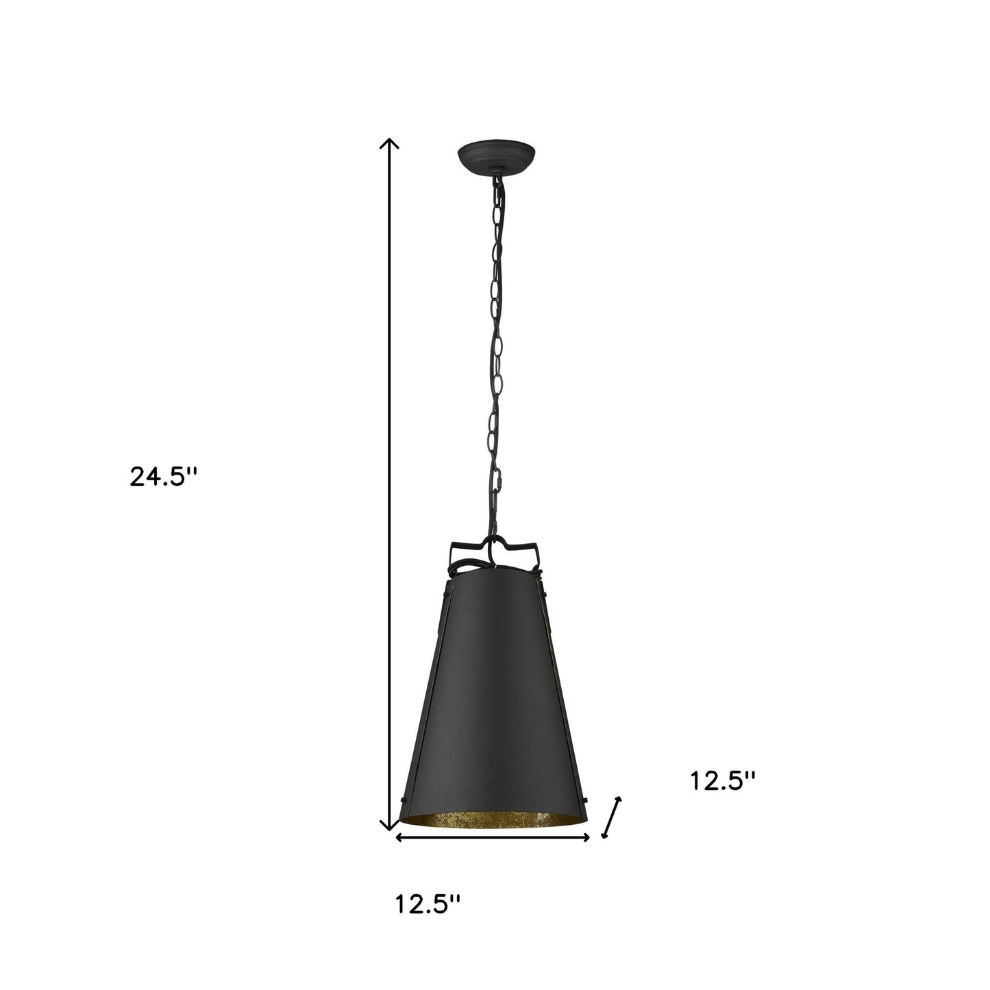 Faza 1-Light Matte Black Pendant