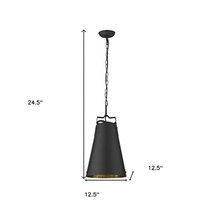 Faza 1-Light Matte Black Pendant