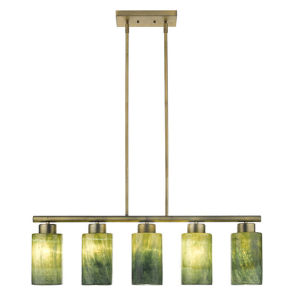 Monet 5-Light Brass Pendant