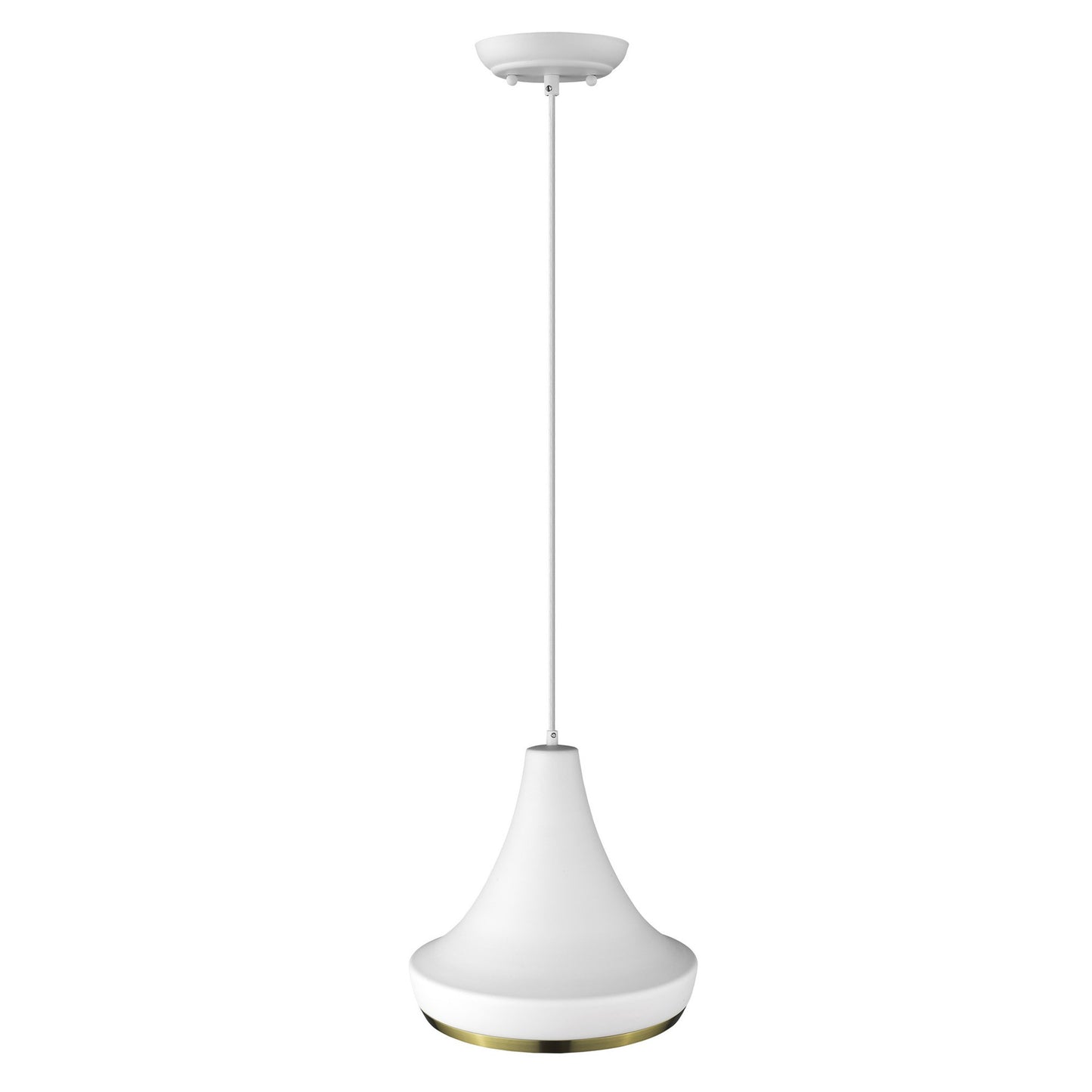 Tholos 1-Light White Pendant