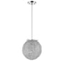 Contemporary Silver Globe Pendant Hanging Light