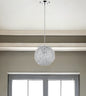 Distratto 1-Light Polished Chrome Pendant Enmeshed Aluminum Wire Shade (12")