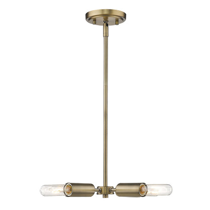 Gold Four Light Metal Dimmable Chandelier