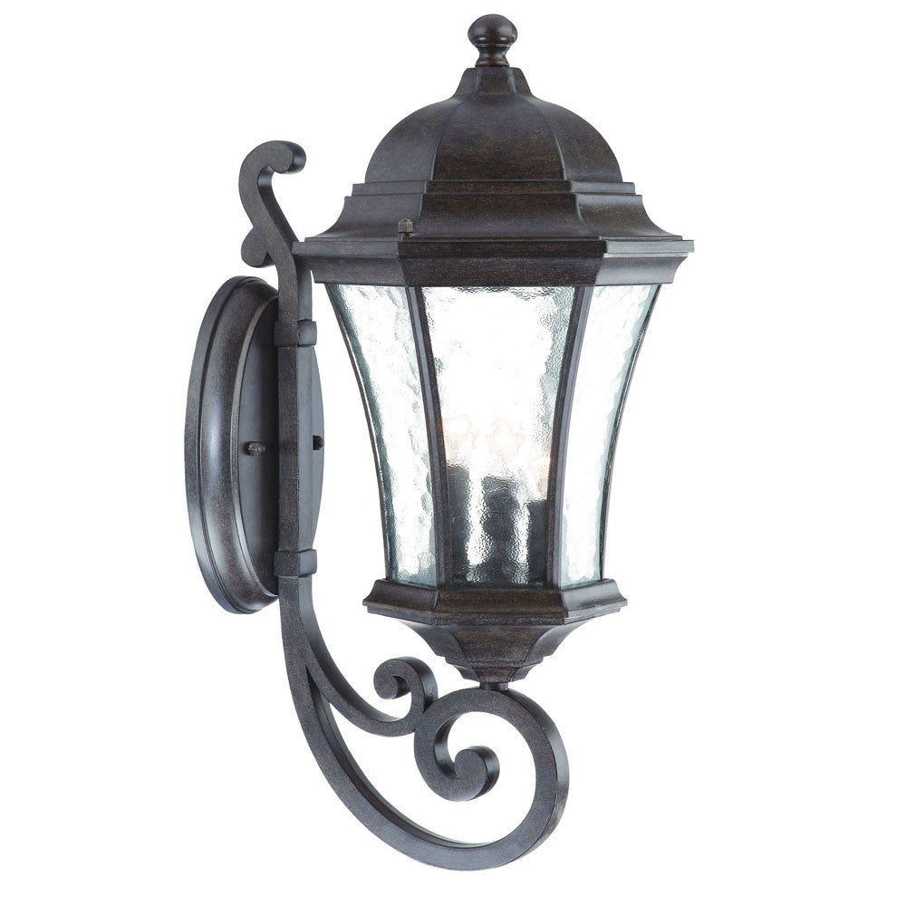 XL Antique Black Tapered Lantern Wall Light