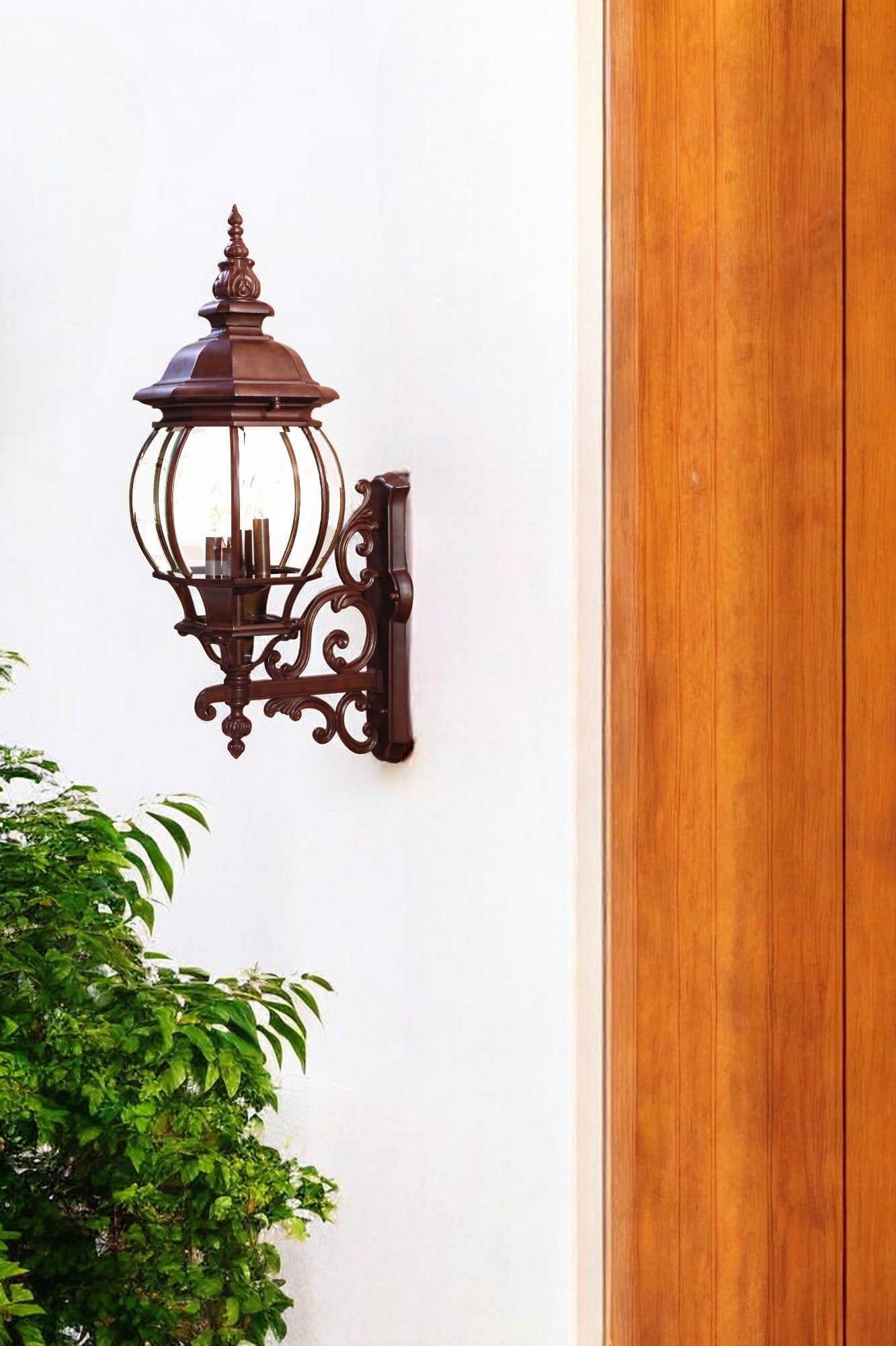 Chateau 4-Light Burled Walnut Wall Light