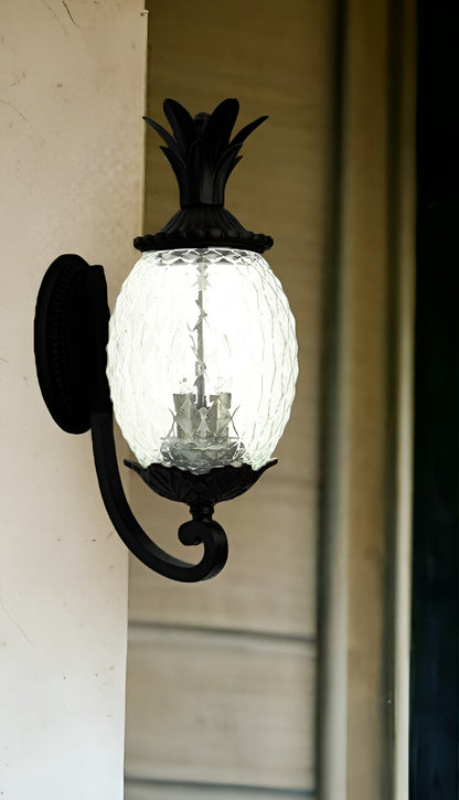 Matte Black Pineapple Wall Light