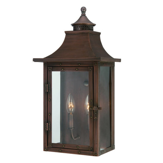 St. Charles 2-Light Acopper Patina Wall Light