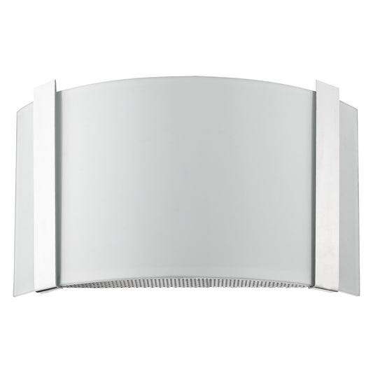 Polished Chrome Wall Sconce with Frosted Glass Shade