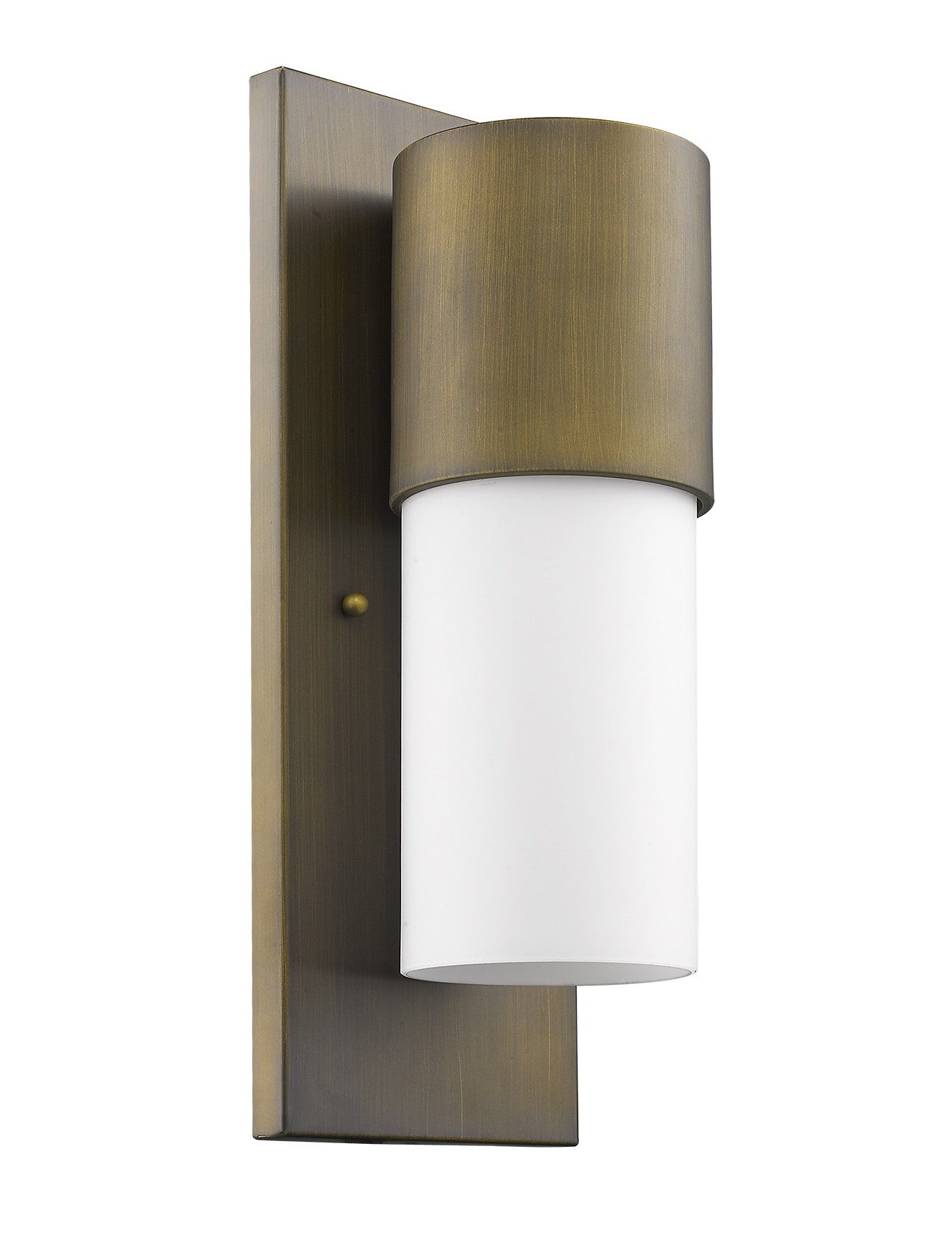 Contemporary Brushed Gold and White Wall Light