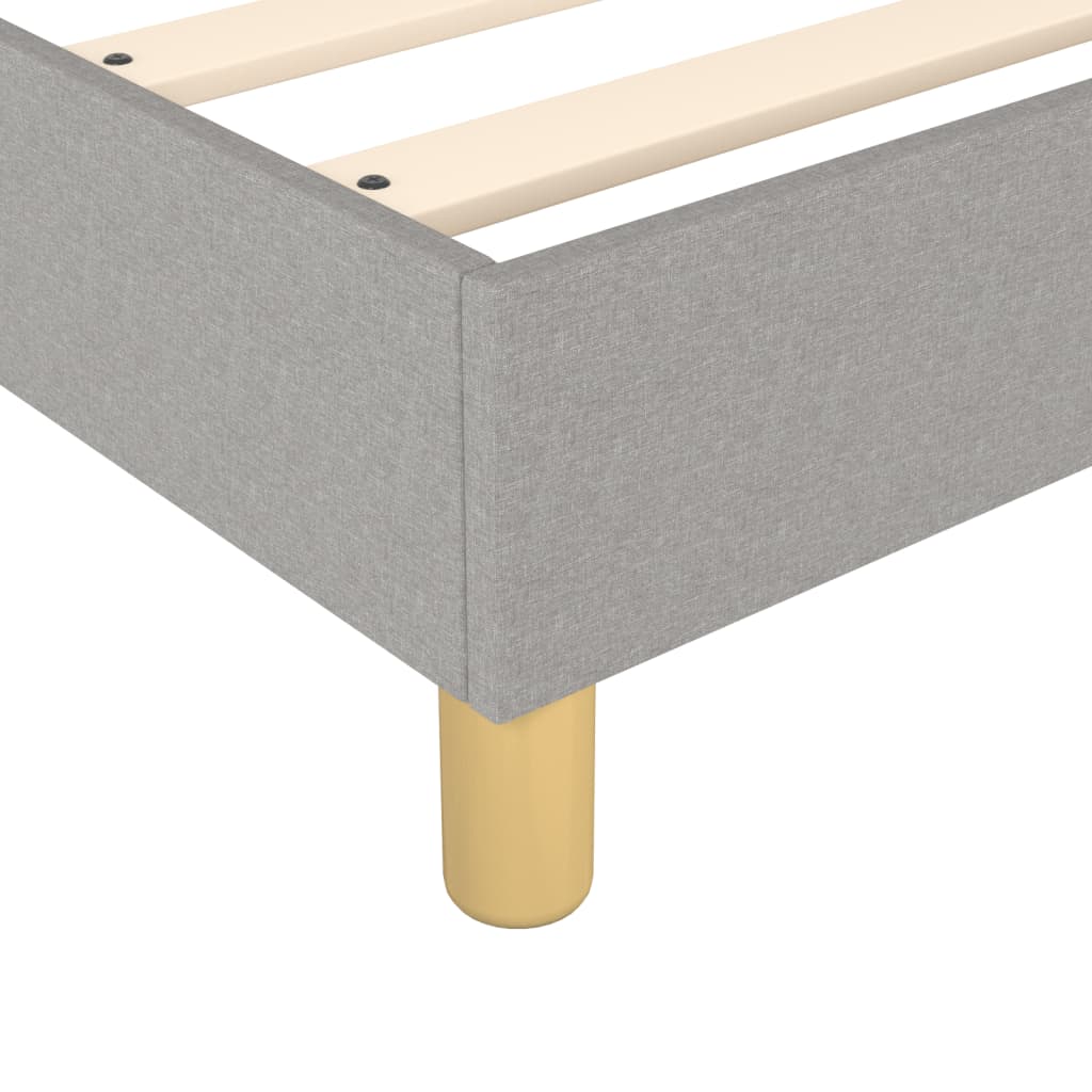 Bed Frame without Mattress Light Gray King Fabric (US Only)