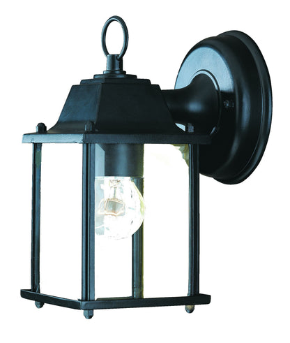 Matte Black Hanging Glass Lantern Wall Light