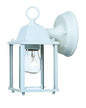 White Hanging Glass Lantern Wall Light