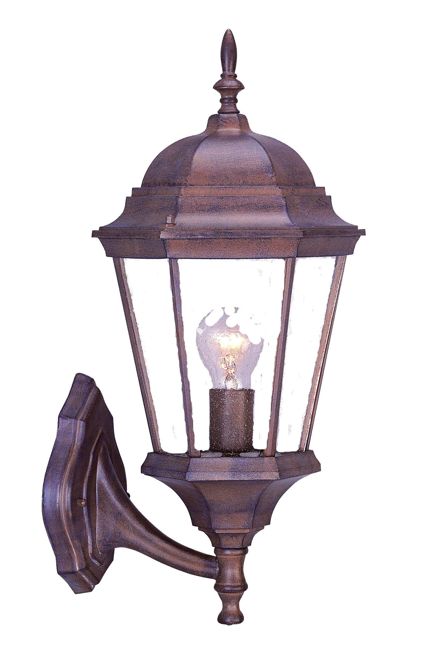 Dark Brown Swing Arm Lantern Wall Light