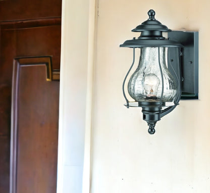 Matte Black Oil Lantern Wall Light