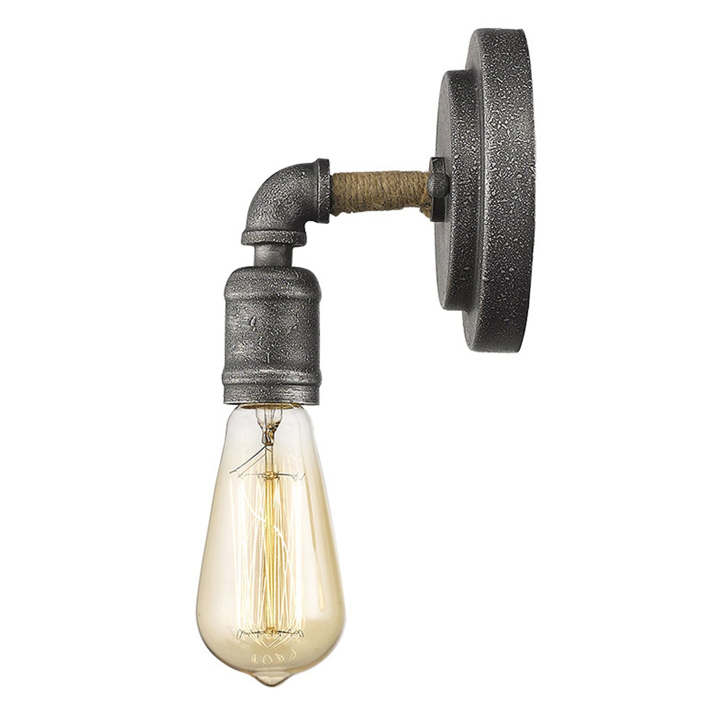 Industrial Textured Gray Wall Light