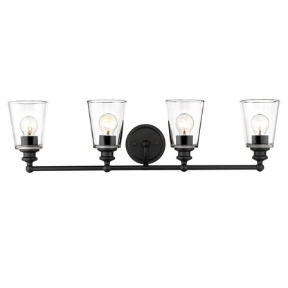 Ceil 4-Light Matte Black Vanity