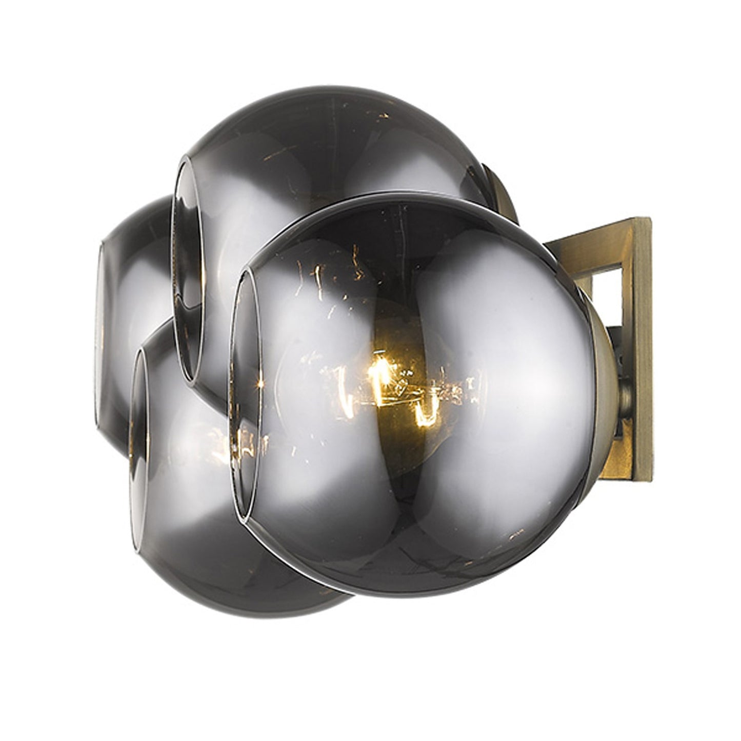 Lunette 4-Light Aged Brass Sconce