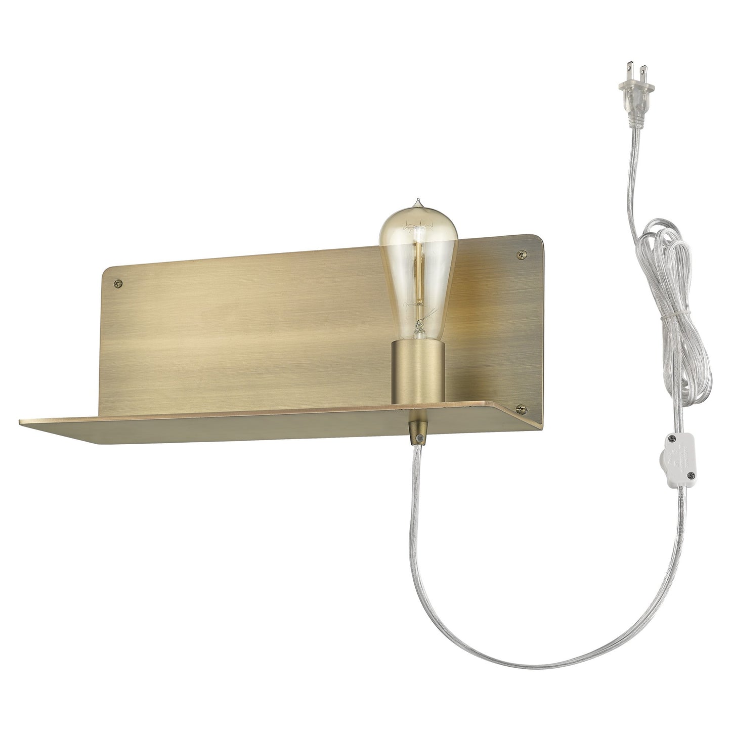 Dull Gold Shelf Wall Light