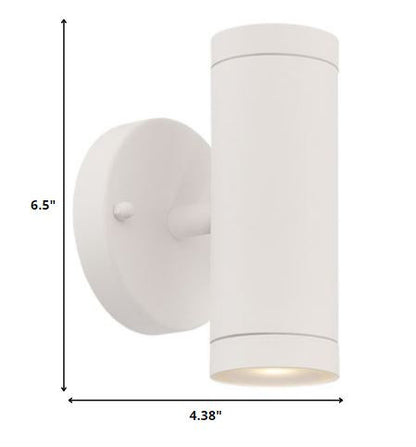 White LED Two Light Can Shape Wall Sconce