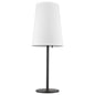 27" Black Metal Table Lamp With White Cone Shade