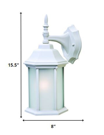 XL White Frosted Glass Swing Arm Wall Light