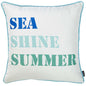 Blue and White Sea Shine Marine Throw Pillow