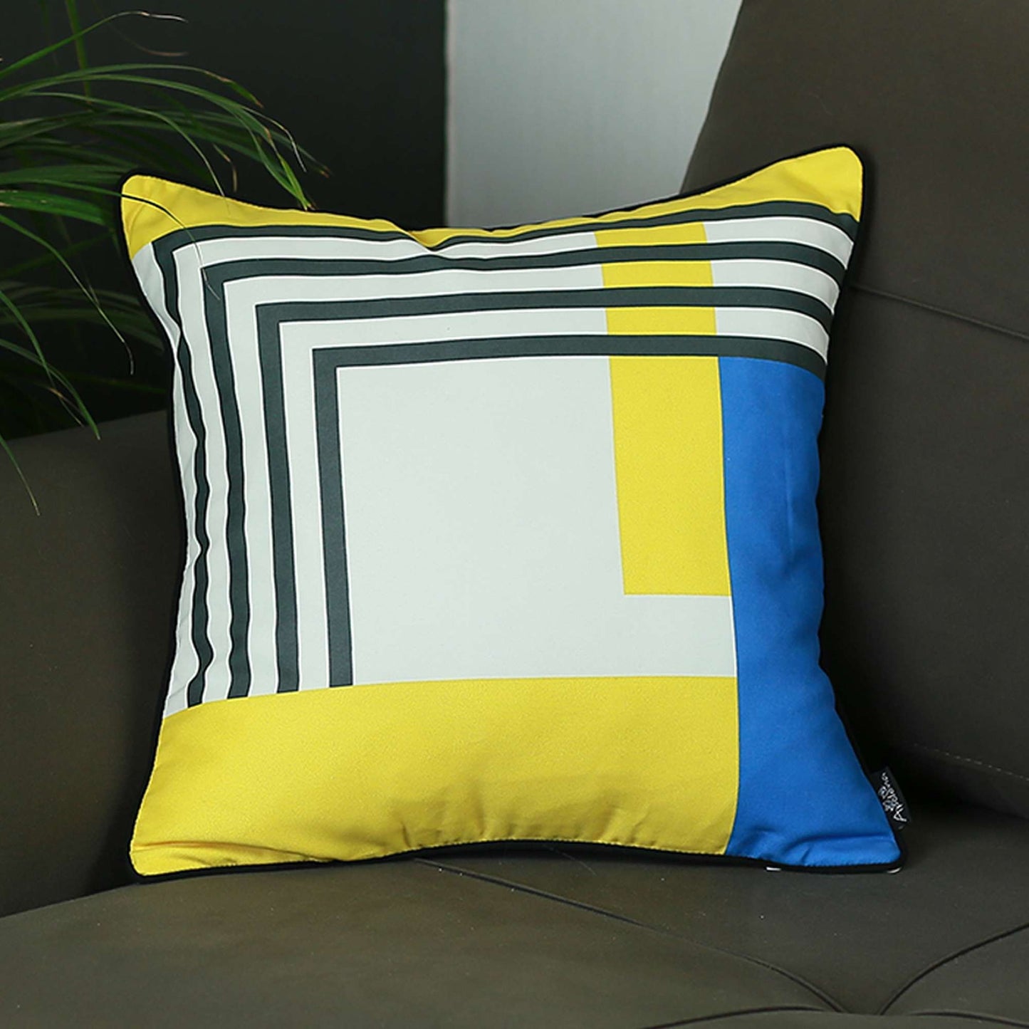 Abstract Geometric Stripes Decorative Throw Pillow